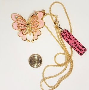 💙SALE💙 Betsey Johnson pink butterfly necklace